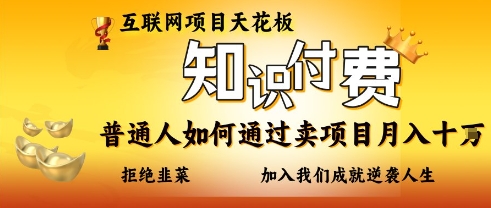 互联网项目天花板，知付付费项目，普通人如何通过卖项目月入十个，拒绝韭菜【揭秘】-青年创业网