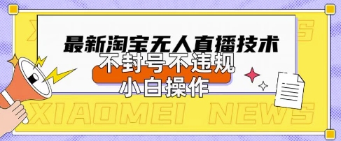 2025年淘宝无人直播带货10.0.全新技术,不违规,不封号,纯小白操作,日入数张【揭秘】-青年创业网