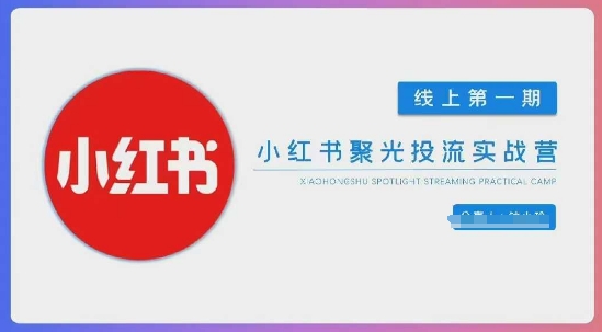 小红书聚光陪跑第一期，教你从0到1玩转小红书聚光投流，搭建小红书付费投流团队，更快的见到效果-青年创业网
